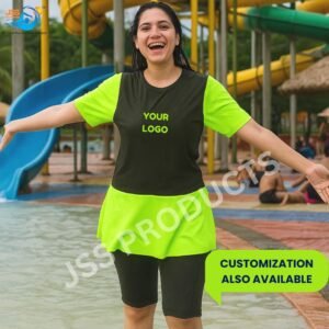 FRILL SWIMMING COSTUME, IN CONTRAST COLORS FOR WOMEN